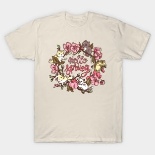 Hello Spring! (cats) T-Shirt